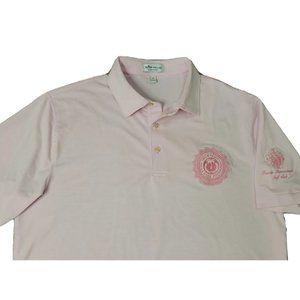 Peter Millar Summer Comfort Men's Medium TRUMP Golf Polo Shirt Palm Police Fire